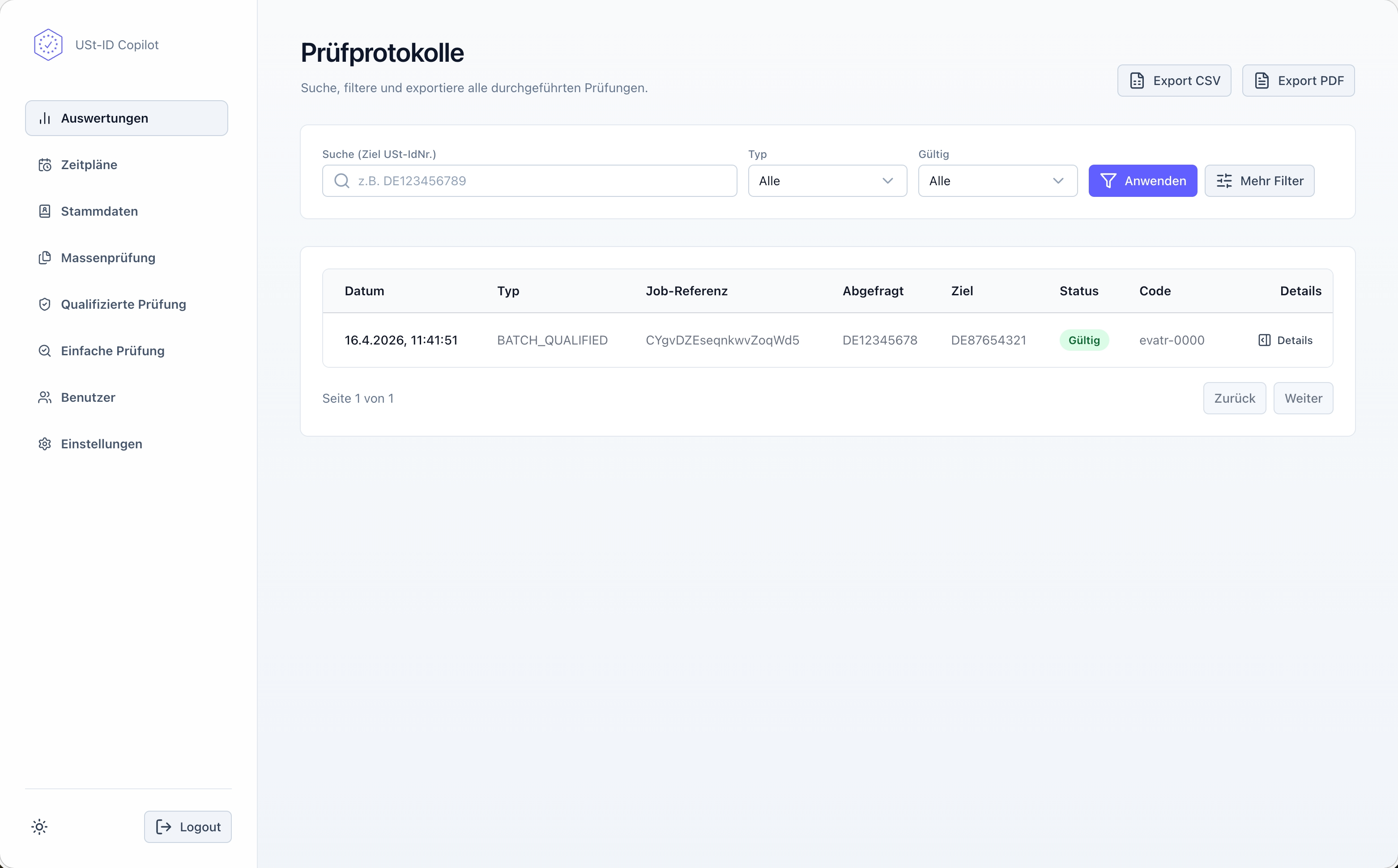 USt-ID Copilot App Vorschau